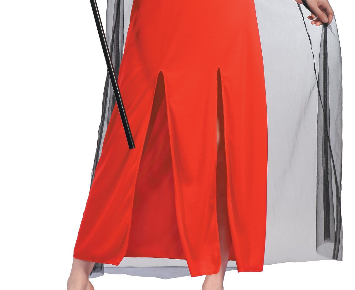 Role play-set for adult Elegant Evil (dress with cape, hairband, belt), size S
